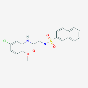 molecular formula C20H19ClN2O4S B3524149 N~1~-(5-chloro-2-methoxyphenyl)-N~2~-methyl-N~2~-(2-naphthylsulfonyl)glycinamide 