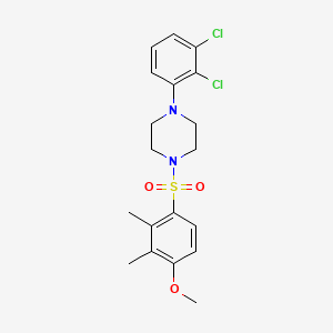 molecular formula C19H22Cl2N2O3S B3524173 1-(2,3-Dichlorophenyl)-4-(4-methoxy-2,3-dimethylbenzenesulfonyl)piperazine 