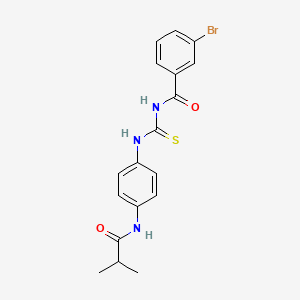 molecular formula C18H18BrN3O2S B3524192 3-bromo-N-({[4-(isobutyrylamino)phenyl]amino}carbonothioyl)benzamide 