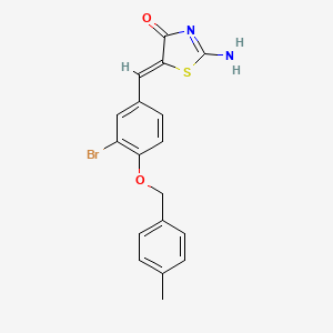 5-{3-bromo-4-[(4-methylbenzyl)oxy]benzylidene}-2-imino-1,3-thiazolidin-4-one