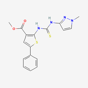 methyl 2-({[(1-methyl-1H-pyrazol-3-yl)amino]carbonothioyl}amino)-5-phenyl-3-thiophenecarboxylate