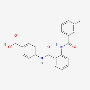 4-({2-[(3-methylbenzoyl)amino]benzoyl}amino)benzoic acid