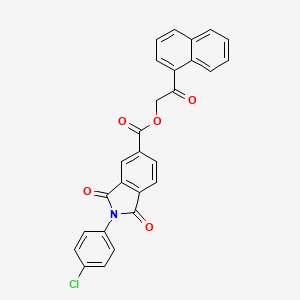 2-(1-naphthyl)-2-oxoethyl 2-(4-chlorophenyl)-1,3-dioxo-5-isoindolinecarboxylate