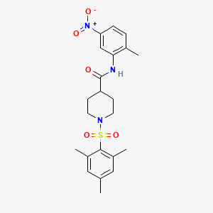 1-(mesitylsulfonyl)-N-(2-methyl-5-nitrophenyl)-4-piperidinecarboxamide