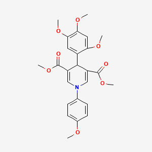 molecular formula C25H27NO8 B3524253 dimethyl 1-(4-methoxyphenyl)-4-(2,4,5-trimethoxyphenyl)-1,4-dihydro-3,5-pyridinedicarboxylate 