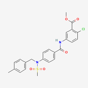 methyl 2-chloro-5-({4-[(4-methylbenzyl)(methylsulfonyl)amino]benzoyl}amino)benzoate