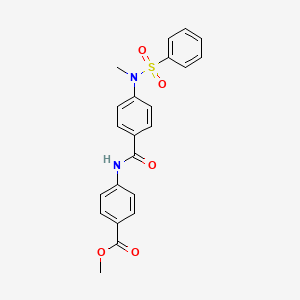 molecular formula C22H20N2O5S B3524297 methyl 4-({4-[methyl(phenylsulfonyl)amino]benzoyl}amino)benzoate 