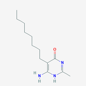 molecular formula C13H23N3O B035243 4-Pyrimidinol, 6-amino-2-methyl-5-octyl- CAS No. 103980-52-5