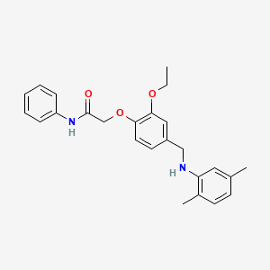 2-(4-{[(2,5-dimethylphenyl)amino]methyl}-2-ethoxyphenoxy)-N-phenylacetamide