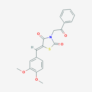 (5Z)-5-[(3,4-dimethoxyphenyl)methylidene]-3-phenacyl-1,3-thiazolidine-2,4-dione