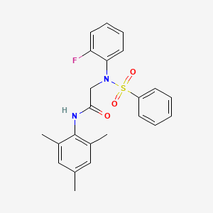 N~2~-(2-fluorophenyl)-N~1~-mesityl-N~2~-(phenylsulfonyl)glycinamide