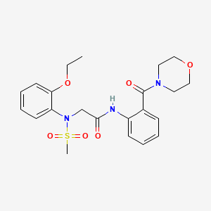 molecular formula C22H27N3O6S B3524351 N~2~-(2-ethoxyphenyl)-N~2~-(methylsulfonyl)-N~1~-[2-(4-morpholinylcarbonyl)phenyl]glycinamide 