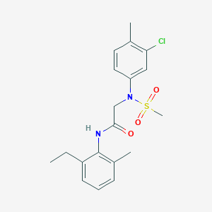 N~2~-(3-chloro-4-methylphenyl)-N~1~-(2-ethyl-6-methylphenyl)-N~2~-(methylsulfonyl)glycinamide