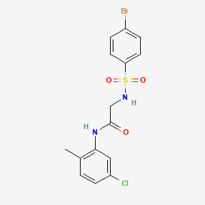 2-[(4-bromophenyl)sulfonylamino]-N-(5-chloro-2-methylphenyl)acetamide