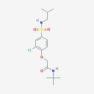 N-tert-butyl-2-[2-chloro-4-(2-methylpropylsulfamoyl)phenoxy]acetamide