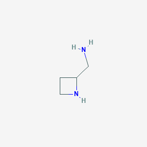 molecular formula C4H10N2 B035244 氮杂环丁-2-基甲胺 CAS No. 103550-76-1