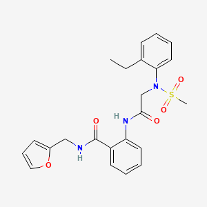 2-{[N-(2-ethylphenyl)-N-(methylsulfonyl)glycyl]amino}-N-(2-furylmethyl)benzamide