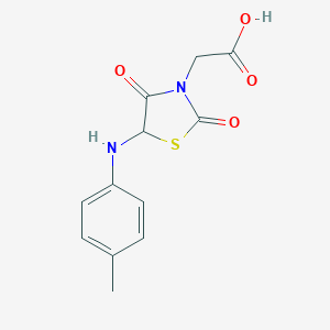 molecular formula C12H12N2O4S B352445 {5-[(4-Methylphenyl)amino]-2,4-dioxo-1,3-thiazolidin-3-yl}acetic acid CAS No. 1008380-11-7