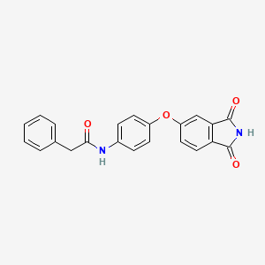 N-{4-[(1,3-dioxo-2,3-dihydro-1H-isoindol-5-yl)oxy]phenyl}-2-phenylacetamide