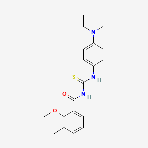 molecular formula C20H25N3O2S B3524473 N-[[4-(diethylamino)phenyl]carbamothioyl]-2-methoxy-3-methylbenzamide 