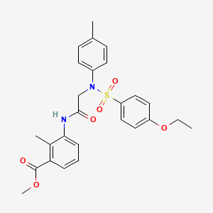 molecular formula C26H28N2O6S B3524475 methyl 3-{[N-[(4-ethoxyphenyl)sulfonyl]-N-(4-methylphenyl)glycyl]amino}-2-methylbenzoate 