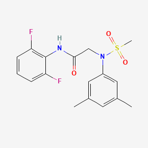 molecular formula C17H18F2N2O3S B3524479 N~1~-(2,6-difluorophenyl)-N~2~-(3,5-dimethylphenyl)-N~2~-(methylsulfonyl)glycinamide 