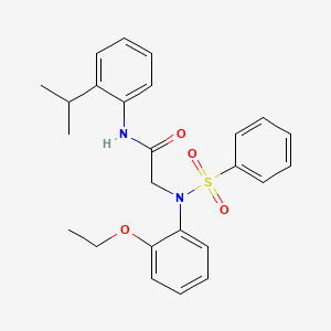 molecular formula C25H28N2O4S B3524501 N~2~-(2-ethoxyphenyl)-N~1~-(2-isopropylphenyl)-N~2~-(phenylsulfonyl)glycinamide 