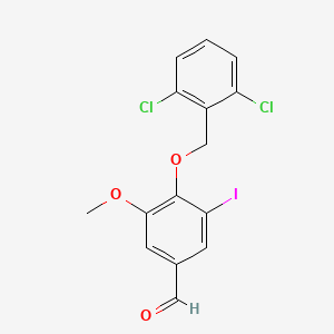 4-[(2,6-dichlorobenzyl)oxy]-3-iodo-5-methoxybenzaldehyde