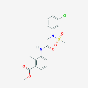 methyl 3-{[N-(3-chloro-4-methylphenyl)-N-(methylsulfonyl)glycyl]amino}-2-methylbenzoate