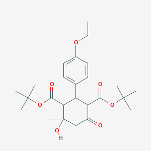 Di-tert-butyl 2-(4-ethoxyphenyl)-4-hydroxy-4-methyl-6-oxocyclohexane-1,3-dicarboxylate