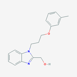 molecular formula C18H20N2O2 B352459 {1-[3-(3-甲基苯氧基)丙基]-1H-苯并咪唑-2-基}甲醇 CAS No. 615279-84-0