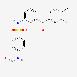 N-[4-({[3-(3,4-dimethylbenzoyl)phenyl]amino}sulfonyl)phenyl]acetamide