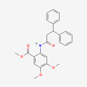 methyl 2-[(3,3-diphenylpropanoyl)amino]-4,5-dimethoxybenzoate