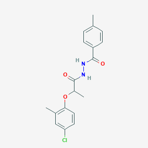molecular formula C18H19ClN2O3 B352461 N'-[2-(4-chloro-2-methylphenoxy)propanoyl]-4-methylbenzohydrazide CAS No. 613219-53-7