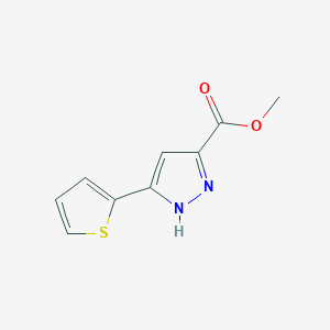 molecular formula C9H8N2O2S B352463 methyl 3-(thiophen-2-yl)-1H-pyrazole-5-carboxylate CAS No. 265125-12-0