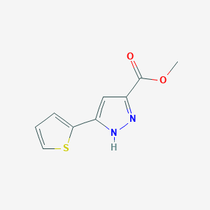 molecular formula C9H8N2O2S B352463 Methyl-3-(thiophen-2-yl)-1H-pyrazol-5-carboxylat CAS No. 265125-12-0