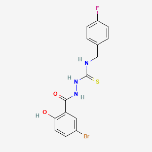 2-(5-bromo-2-hydroxybenzoyl)-N-(4-fluorobenzyl)hydrazinecarbothioamide