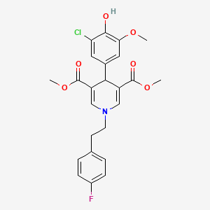 dimethyl 4-(3-chloro-4-hydroxy-5-methoxyphenyl)-1-[2-(4-fluorophenyl)ethyl]-1,4-dihydro-3,5-pyridinedicarboxylate