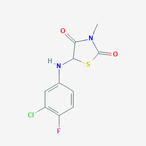 5-[(3-Chloro-4-fluorophenyl)amino]-3-methyl-1,3-thiazolidine-2,4-dione