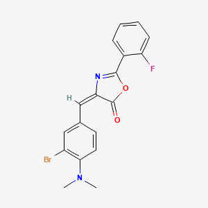 (4E)-4-[[3-bromo-4-(dimethylamino)phenyl]methylidene]-2-(2-fluorophenyl)-1,3-oxazol-5-one