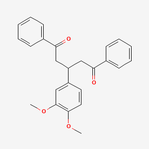 molecular formula C25H24O4 B3524722 3-(3,4-dimethoxyphenyl)-1,5-diphenyl-1,5-pentanedione 