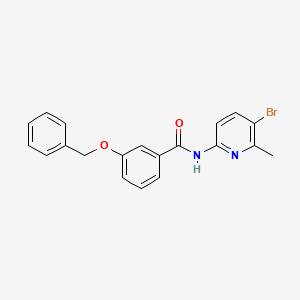 molecular formula C20H17BrN2O2 B3524740 3-(benzyloxy)-N-(5-bromo-6-methyl-2-pyridinyl)benzamide 