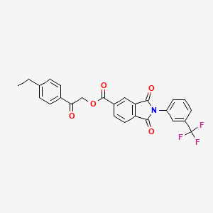 2-(4-ethylphenyl)-2-oxoethyl 1,3-dioxo-2-[3-(trifluoromethyl)phenyl]-5-isoindolinecarboxylate