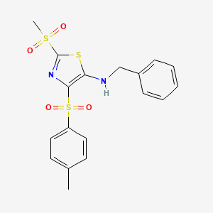 N-Benzyl-2-methanesulfonyl-4-(4-methylbenzenesulfonyl)-1,3-thiazol-5-amine