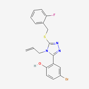 2-{4-allyl-5-[(2-fluorobenzyl)thio]-4H-1,2,4-triazol-3-yl}-4-bromophenol