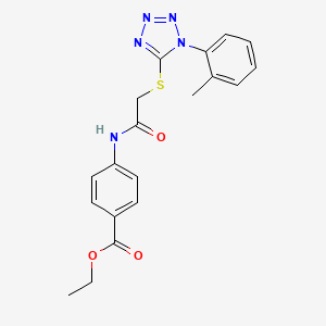 Ethyl 4-[[2-[1-(2-methylphenyl)tetrazol-5-yl]sulfanylacetyl]amino]benzoate