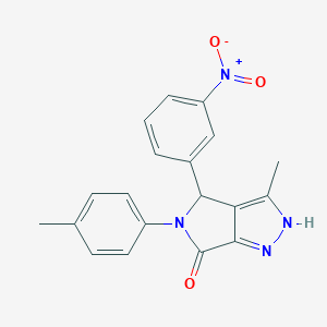 3-methyl-5-(4-methylphenyl)-4-(3-nitrophenyl)-4,5-dihydropyrrolo[3,4-c]pyrazol-6(1H)-one