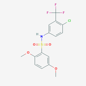 N-[4-chloro-3-(trifluoromethyl)phenyl]-2,5-dimethoxybenzenesulfonamide