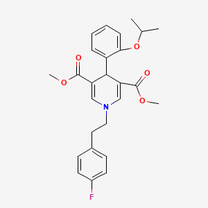 dimethyl 1-[2-(4-fluorophenyl)ethyl]-4-(2-isopropoxyphenyl)-1,4-dihydro-3,5-pyridinedicarboxylate