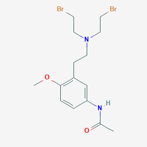 molecular formula C15H22Br2N2O2 B035248 Acetanilide, 3'-(2-(bis(2-bromoethyl)amino)ethyl)-4'-methoxy- CAS No. 101651-56-3